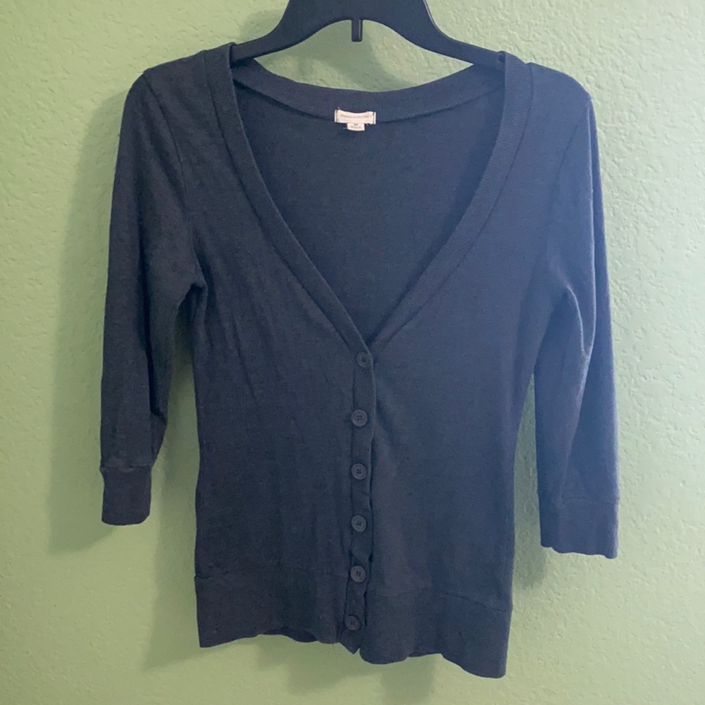 Gray button cardigan Size M